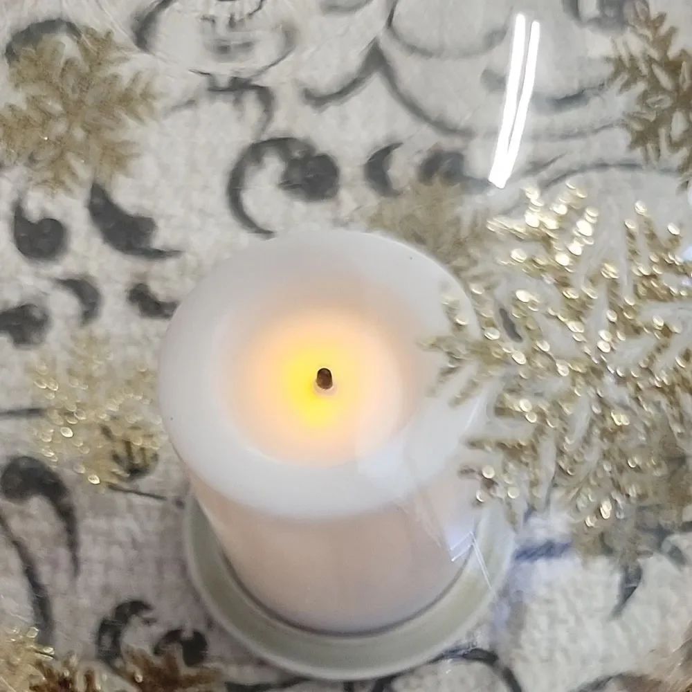 Lighted Gold Snowflake Ornament